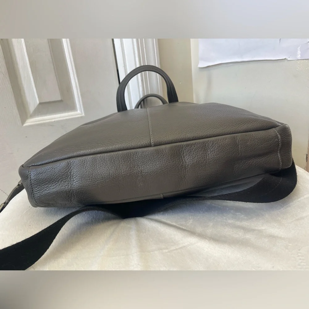 Coach Gray Leather Briefcase Bag